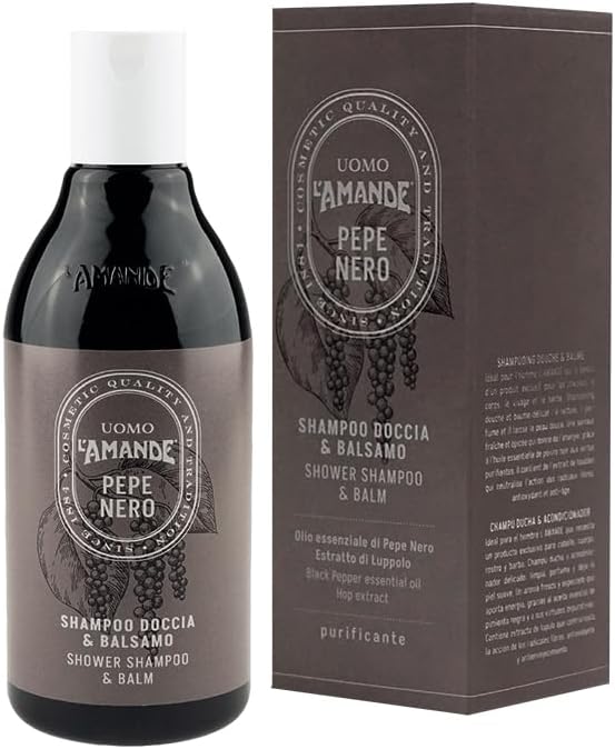 UOMO SHAMPOO DOCCIA + BALSAMO PEPE NERO 250ML