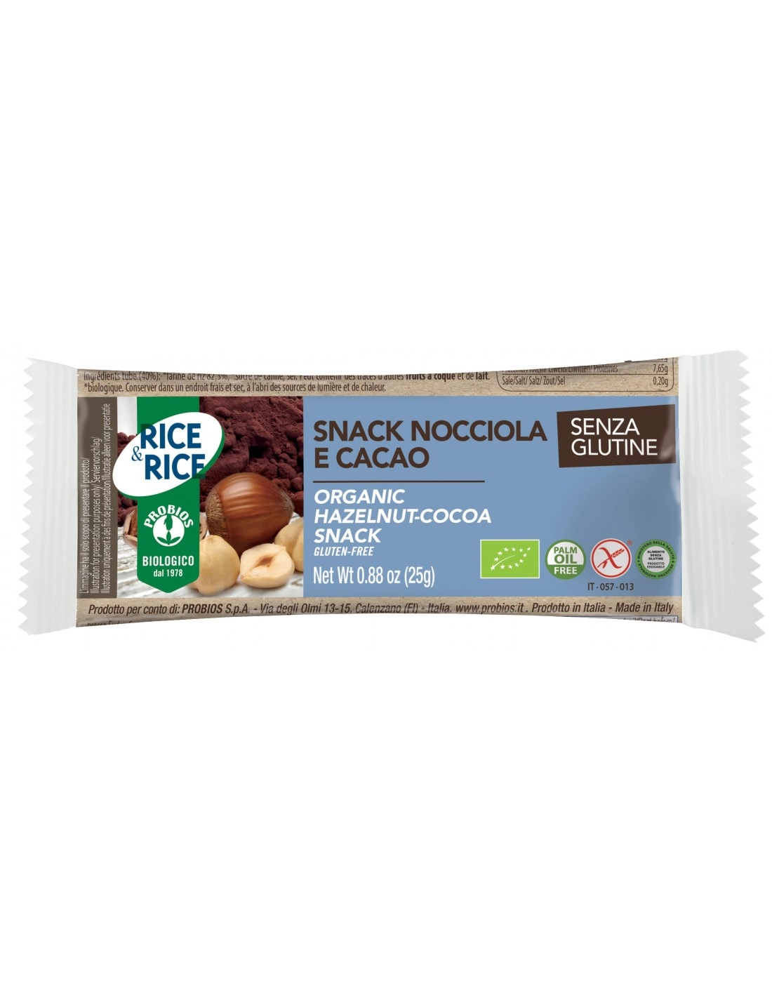 R&R SNACK RISO NOCCIOLA 25G