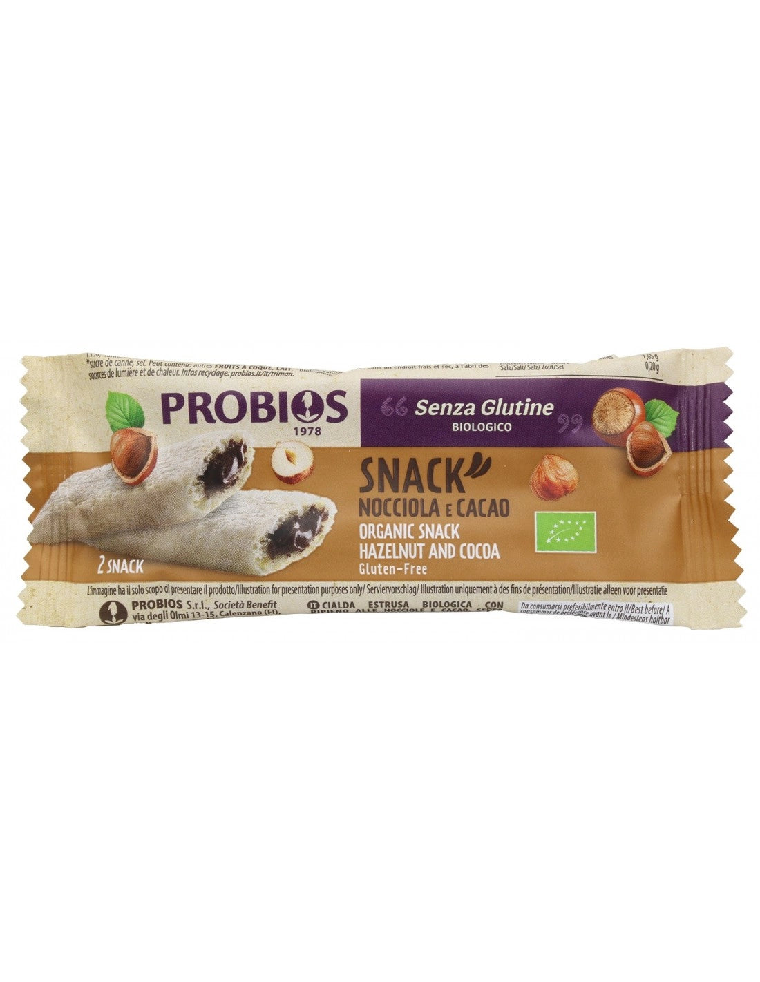 SNACK DI RISO ALLA NOCCIOLA E CACAO