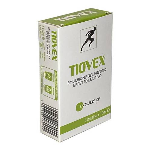 ECUASA TIOVEX EMULSIONE GEL FREDDO LENITIVO 5 BUSTINE 10 ML