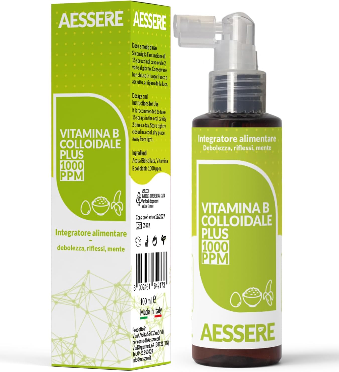VITAMINA B COLLOIDALE PLUS SPRAY 1000PPM 100ML