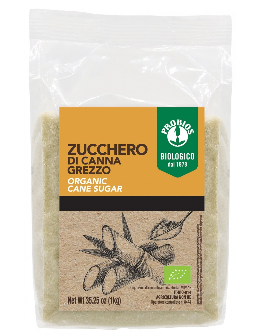 ZUCCHERO DI CANNA GREZZO 1KG